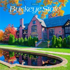 Buckeye State | Ohio Places | 2026 12 x 24 Inch (Hanging) Monthly Square Wall Calendar | Plastic-Free