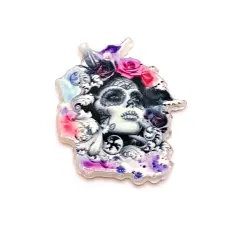 Dia De Los Muertos Sugar Skull Pendant, 36x28mm