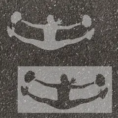 Cheerleading Parking Space Stencil | High School Senior Parking Spot Stencil | Reusable Stencil | Stencil Ease |