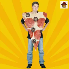 Funny Pizza Slice Costume For Food Themed Halloween Tunic Outfit