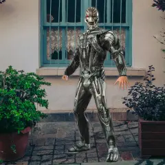 Ultron Muscle Chest Costume for Men Printed Jumpsuit with Mask and Boot Tops