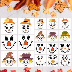 Fall Stencils Scarecrow Stencils Reusable Autumn Stencil