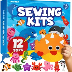 Craft Kits for Kids - 12 Sea Animals Sewing Kit Basic