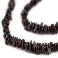 The Bead Chest Flat Prism Garnet Beads (8mm)