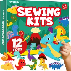 Craft Kits for Kids - 12 Wild Dino Sewing Kit Basic