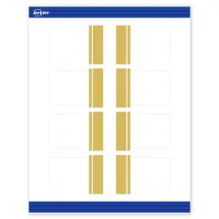 Avery Printable Rectangle Tags, Gold Double-Dipped Edge, 2" x 3", Matte White Rectangle Tags, Laser/Inkjet, 80ct, Great for Product Tags