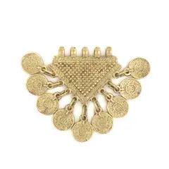 The Bead Chest Brass Tribal Coin Dangle Pendant