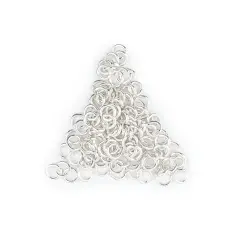 The Bead Chest Silver 4mm Round Open Jump Rings, Pack of 100
