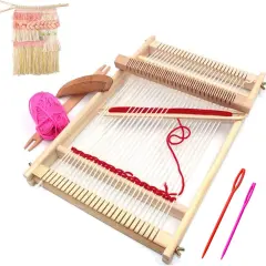 15.5inch - Weaving Loom Kit,Wooden Multi-Craft Weaving Loom Tapestry