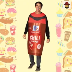 Adults McCormick Chili Powder Spice Costume Funny Food Bottle Look