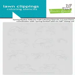 Lawn Clippings Coloring Stencil-Fall