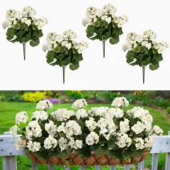 8PCS 14.4" Artificial Flowers (White)