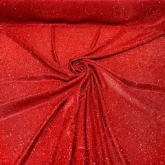 1 Yard Glitter Metallic Lame Knitted Stretch Fabric for Costumes Dancewear Apparel 57/58 Inch Wide Red
