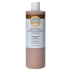Natural Earth Paint Natural Fluid Acrylik Paint - Copper Mica, 473 ml