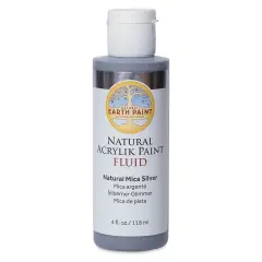 Natural Earth Paint Natural Fluid Acrylik Paint - Silver Mica, 118 ml