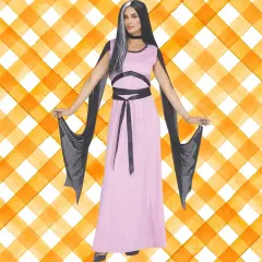 Womens Pink & Black Monster Mom Halloween Costume with Long Dress