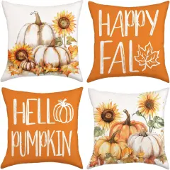 Pumpkin Decorative Throw Pillow Covers 20x20 Inch