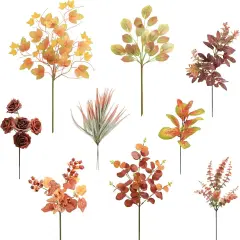 Mixed Artificial Eucalyptus Leaves Stems