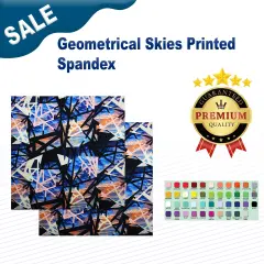 Geometrical Skies Printed Spandex