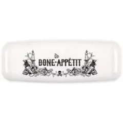 Sketchy Skull "Bone Appetit" Plastic Serving Tray