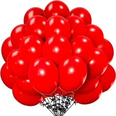 Red Latex Balloons 12 inch 200 Pack Matte Helium Balloon for Birthday Wedding Baby Shower Party Decorations