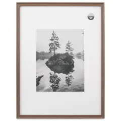 Blick Theo Frame with Mat - Walnut, 18" x 24"
