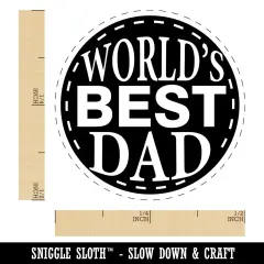 World's Best Dad Globe Father's Day Self-Inking Rubber Stamp Crafting Planners Dry Pad