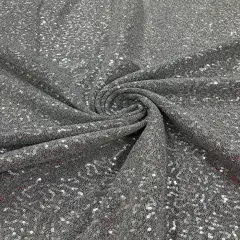 1 Yard Metallic Tinsel Lurex Sequin Stretch Fabric Polyester Lightweight 58-60 inches width Silver