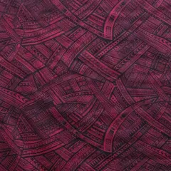 1 Yard Traditional Polynesian Tattoo Fabric, 60 Inches Width, 100% Polyester Fabric for Crafts & Decor Fuchsia