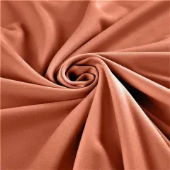 1 Yard Soft Crepe Textured Techno Scuba Knit Fabric with Stretch Salmon