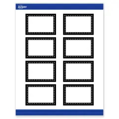Avery Printable Rectangle Tags, Black and White Polka Dots, 2" x 3", Matte White Rectangle Tags, Laser/Inkjet, 80ct, Great for Product Tags