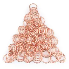 The Bead Chest Copper 10mm Round Open Jump Rings, Pack of 100