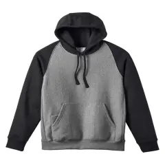 Team 365&reg; Heavyweight Hooded Sweatshirt DK GRY HTHR/ BLK