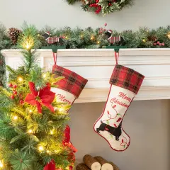 Wooden/Metal Reindeer/Dashshund Stocking Holder Set of 2-"Dachshund"