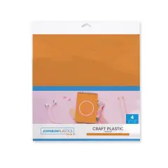 JPPlus Craft Plastic Plastic Craft Sheets for Laser Cutter, & Engraver Use- 4 Pack Orange