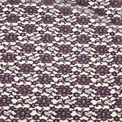 1 Yard Plum Rachelle Lace Fabric Sheer Floral Mesh for Dresses, Crafts & Decorations 58&Prime;-60&Prime; Wide