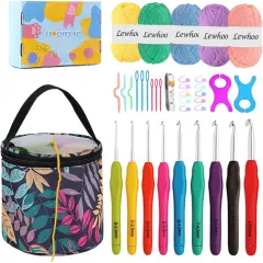 Beginner Crochet Kits with 5 Crochet Yarn