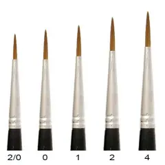 Trekell Sienna Synthetic Red Sable Long Handle Artist Brushes for Oil, Watercolor and Acrylic Painting