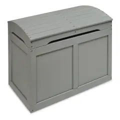 Badger Basket Hardwood Barrel Top Toy Chest Gray