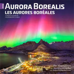 Aurora Borealis | 2026 12 x 24 Inch (Hanging) Monthly Square Wall Calendar | Foil Stamped Cover | English/French Bilingual | Plastic-Free