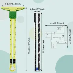 3 Pieces Seam Gauges for Sewing Fabric Hem Ruler T Shape Sewing Rulers 5 in 1 Sliding Gauge Sewing Tool for Knitting Crafting Sewing Beginner Supplies, 3 Styles