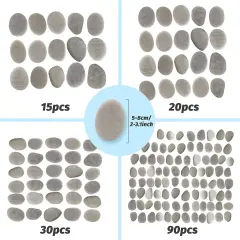 20 Pieces Large Painting Rocks, Natural River Rocks, Flat Rocks for Painting, 2-3 Inches Stones for Arts & Crafting