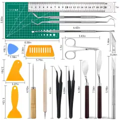 28 Pieces Precision Craft Tools Set Vinyl Weeding Tools Kit for Weeding Vinyl, DIY Art Work Cutting, Hobby, Scrapbook