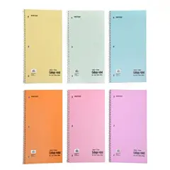 Spiral Notebooks Pastel College Ruled 6-Pack for School, Office, Business, and Professional Use 70 Sheets