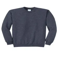 Port & Company&reg; Core Fleece Crewneck Long Sleeve Sweatshirt Heather Navy&nbsp;