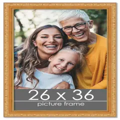 26x36 Museum-Quality Picture Frame with UV-Resistant Acrylic & Acid-Free Backing, Available in 4 Finishes - Gold, Silver, Bronze, and Black