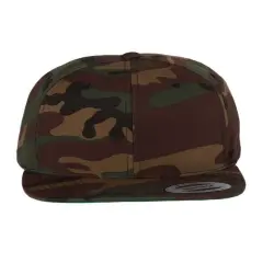 YP Classics&reg; Flat Snapback Cap Green Camo