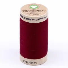 300 Yards Crimson Pima Organic Cotton Thread 30wt Durable Quilting Sewing