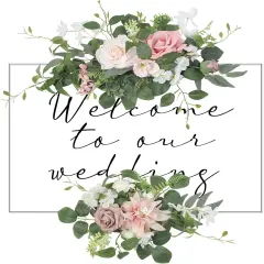 Set of 2 - Wedding Arch Flowers Faux Flowers,Flower Garland for Wedding Decorations