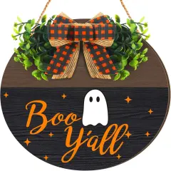 Halloween Wooden Hanging Sign Boo Ghost